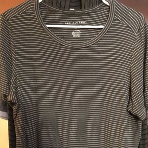 Women’s American eagle relaxed striped shirt.